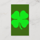 vierblättriges Kleeblatt Visitenkarte (Rückseite)