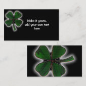 vierblättriges Kleeblatt Visitenkarte (Vorne/Hinten)