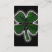 vierblättriges Kleeblatt Visitenkarte (Rückseite)
