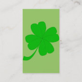 vierblättriges Kleeblatt Visitenkarte (Rückseite)