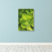 vierblättriges Kleeblatt Wall Art Foto Leinwand (Insitu (Holzboden))
