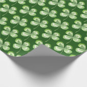 vierblättriges Kleeblatt Wrapping Paper Geschenkpapier (Ecke)