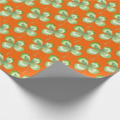 vierblättriges Kleeblatt Wrapping Paper Geschenkpapier (Ecke)