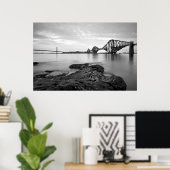 Vierbrücken Schwarz & Weiß Poster (Heimbüro)