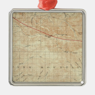 Viereck Mt Pinos, das San- Andreasriß zeigt Silbernes Ornament