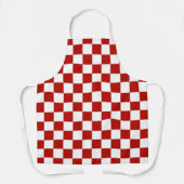 Viereck rotes, weißes Retro-Quadrat Schürze (Vorderseite)
