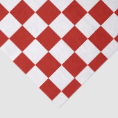 Viereck rotes, weißes Retro-Quadrat Seidenpapier (Detail)