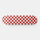 Viereck rotes, weißes Retro-Quadrat Skateboard (Horizontal)