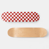 Viereck rotes, weißes Retro-Quadrat Skateboard (Horizontal)