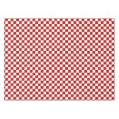 Viereck rotes, weißes Retro-Quadrat Tischdecke (Vorderseite (Horizontal))