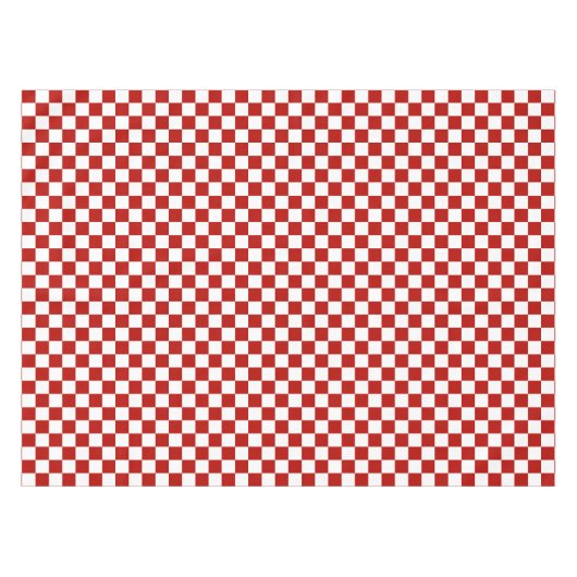 Viereck rotes, weißes Retro-Quadrat Tischdecke (Vorderseite (Horizontal))