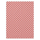 Viereck rotes, weißes Retro-Quadrat Tischdecke (Vorderseite)