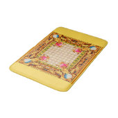 Vierecke Barockdruck Badematte (Schrägansicht)