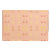 Vierecke mit gelbem geometrischem Muster Kissenbezug (Rückseite)