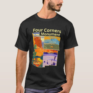 Vierecke Monut mit US-Nationalparks im Freien T-Shirt