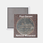 Vierecke Nationaldenkmal Magnet (Vorderseite/Rückseite)