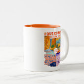 Vierecke Nationaldenkmal mit Nationalparks 2 Zweifarbige Tasse (VorderseiteRechts)