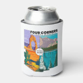 Vierecke Nationaldenkmal mit Nationalparks Dosenkühler (Kanne Vorderseite)