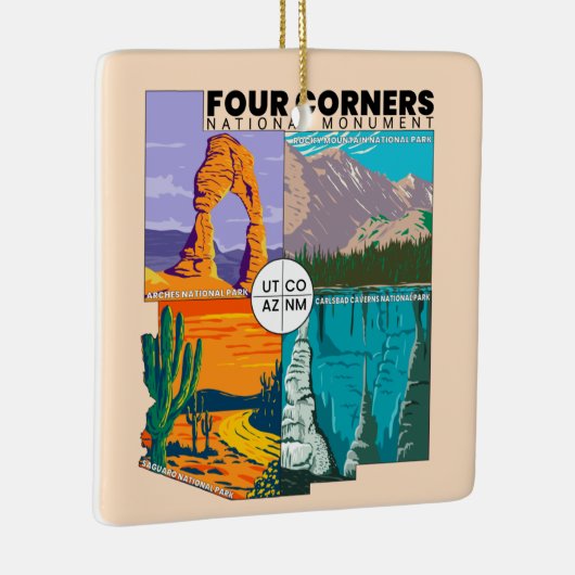 Vierecke Nationaldenkmal mit Nationalparks Keramikornament (Rechts)