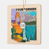 Vierecke Nationaldenkmal mit Nationalparks Keramikornament (Links)