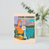 Vierecke Nationaldenkmal mit Nationalparks Postkarte (Stehend Vorderseite)