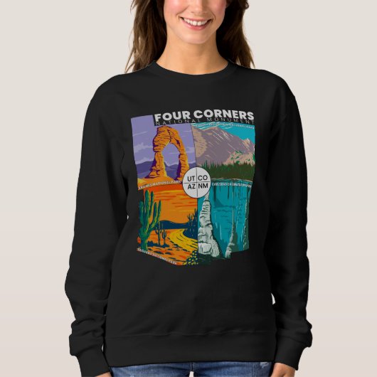Vierecke Nationaldenkmal mit Nationalparks Sweatshirt (Vorderseite)