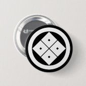 Viereckige, kreisförmig getilgte Augen Button (Vorne & Hinten)