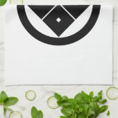 Viereckige, kreisförmig getilgte Augen Geschirrtuch (Gefaltet)