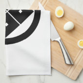 Viereckige, kreisförmig getilgte Augen Geschirrtuch (Viertel Falte)