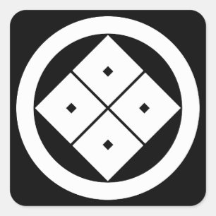 Viereckige, kreisförmig getilgte Augen Quadratischer Aufkleber