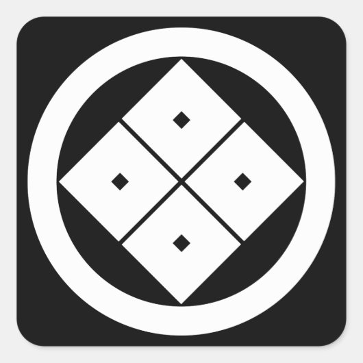 Viereckige, kreisförmig getilgte Augen Quadratischer Aufkleber (Vorderseite)