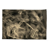 Viereckige Quadrate mit 'falschen Pinselstrichen' Kissenbezug (Rückseite-Links)