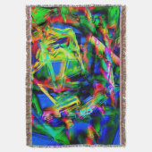 Viereckige Quadrate mit grünen bunten Pinselstrich Decke (Vorderseite Vertikal)