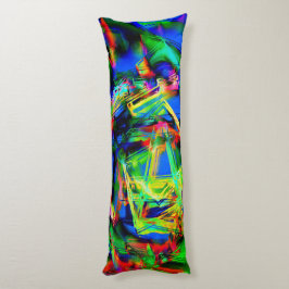 Viereckige Quadrate mit grünen bunten Pinselstrich Seitenschläferkissen