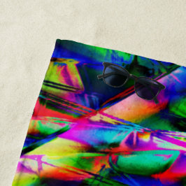 Viereckige Quadrate mit grünen bunten Pinselstrich Strandtuch