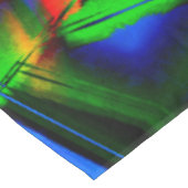 Viereckige Quadrate mit grünen bunten Pinselstrich Tischdecke (Schrägansicht)