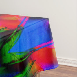 Viereckige Quadrate mit grünen bunten Pinselstrich Tischdecke