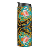 Viereckige Zusammensetzung mit rosa und orangefarb Thermosbecher (Nach rechts gedreht)