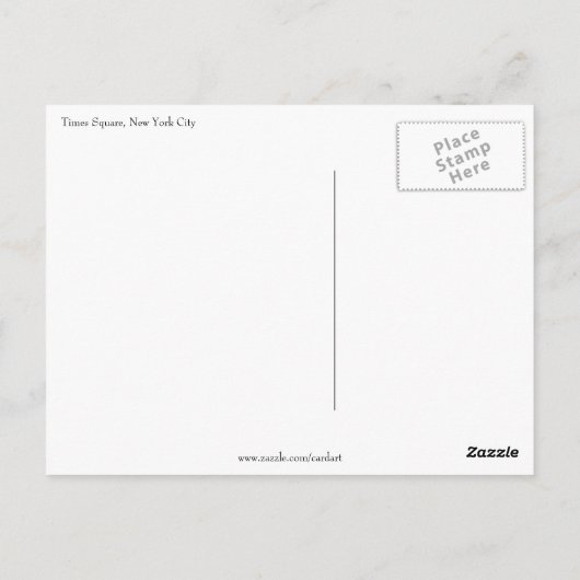 Vierecklichter Postkarte (Rückseite)