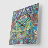 Viereckuhr in coolem Design Quadratische Wanduhr (Winkel)