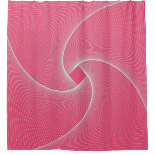 Viereckvortex in samtrosa duschvorhang (Vorderseite)