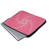 Viereckvortex in samtrosa laptopschutzhülle (Vorne Knopf)