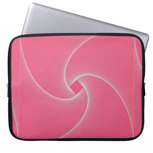 Viereckvortex in samtrosa laptopschutzhülle (Vorderseite)
