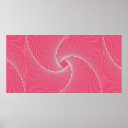 Viereckvortex in samtrosa poster (Vorne)