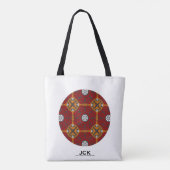 Vierer Band Kaleidoskop Art Tasche (Rückseite)