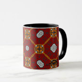Vierer Band Kaleidoskop Art Tasse (VorderseiteRechts)