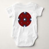 Vierer Band Kaleidoskop Art Zwölf Baby Strampler (Rückseite)