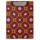 Vierer Band Kaleidoskop Art Zwölf Klemmbrett (Vorderseite)