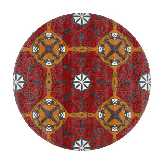 Vierer Band Kaleidoskop Art Zwölf Schneidebrett (Vorderseite)