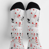 Vierer-Doppelschichten, Poker-Socken Socken (Oben)